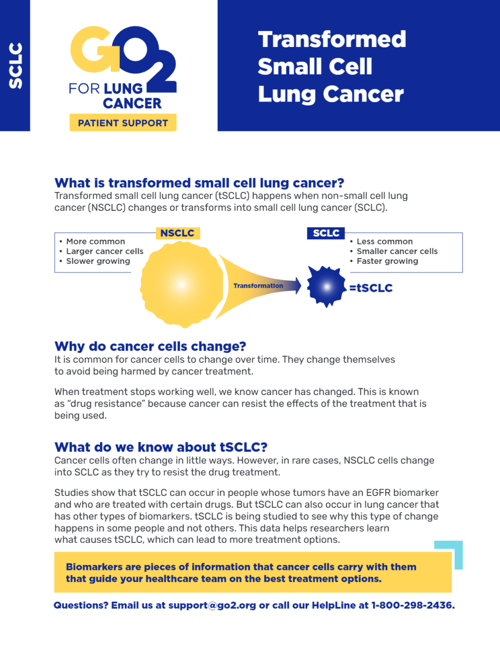 Transformed Small Cell Lung Cancer (tSCLC) | GO2 for Lung Cancer
