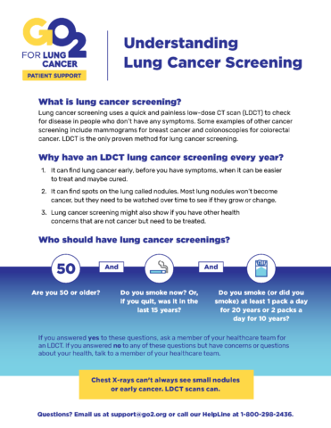 Understanding Lung Cancer Screening