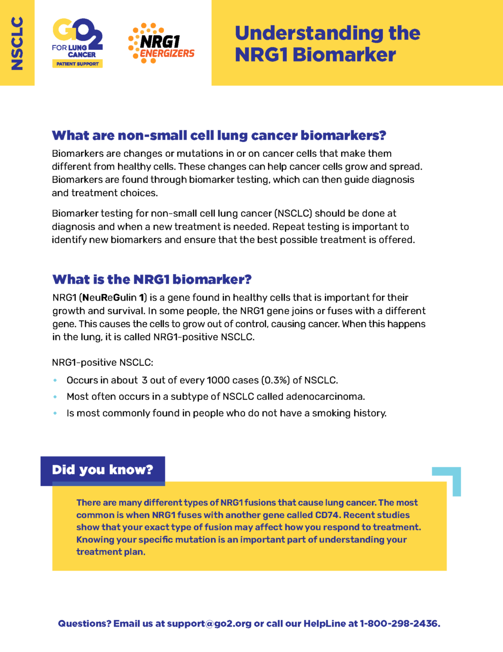 Understanding the NRG1 Biomarker